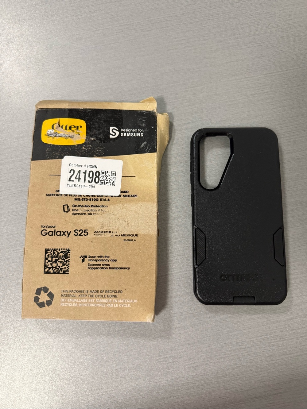 OtterBox Commuter Series Case for Samsung Galaxy S25 – Black